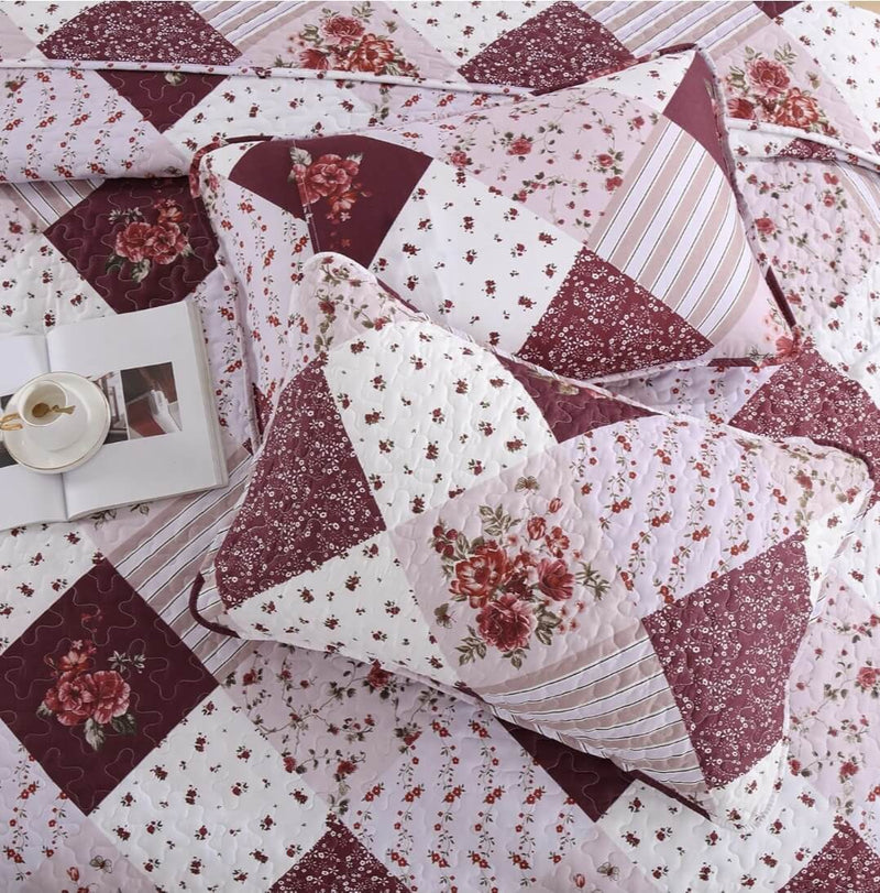 2025 Design Patchwork Coverlet Set-Bedspread Quilt Set (3Pcs)