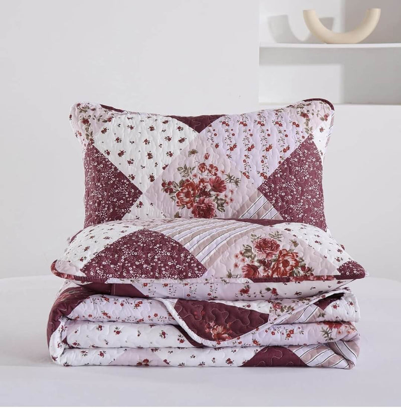 2025 Design Patchwork Coverlet Set-Bedspread Quilt Set (3Pcs)