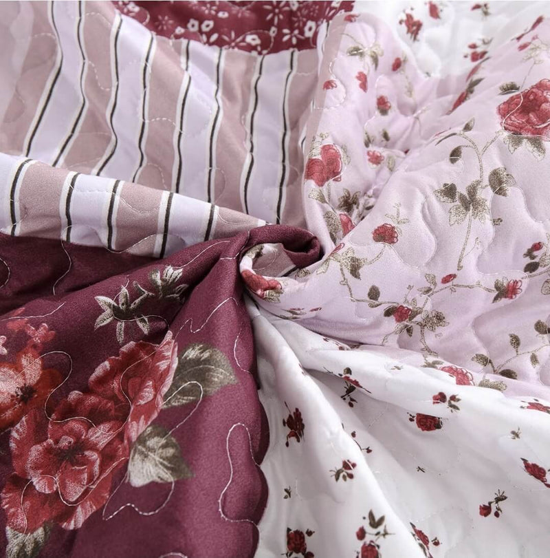 2025 Design Patchwork Coverlet Set-Bedspread Quilt Set (3Pcs)