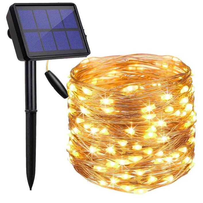 Christmas Lights - Solar Fairy String Lights 100/200 LED Outdoor Lights (Warm)