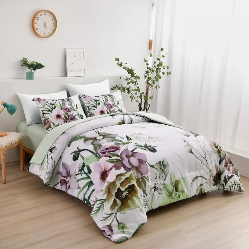 2026 Floral Comforter Set - Quilt Set (3Pcs)