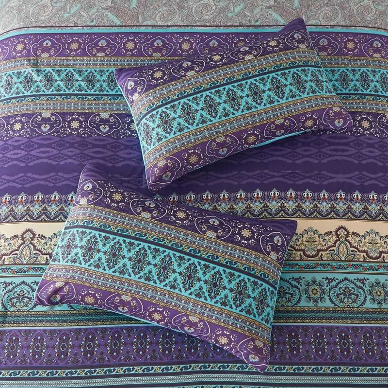 2025 Mandala Sky Blue Comforter Set-Quilt Set (3Pcs)