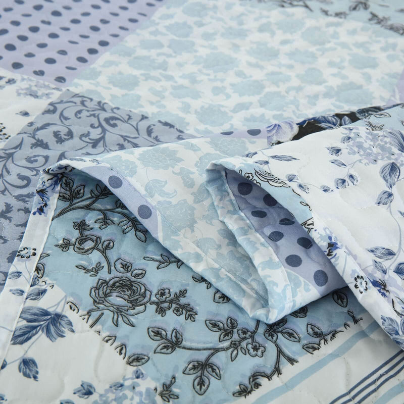 2025 Patchwork Design Bedspread Coverlet Sets (3Pcs)