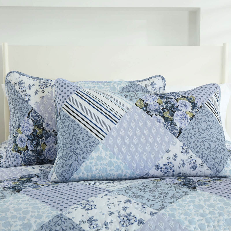 2025 Patchwork Design Bedspread Coverlet Sets (3Pcs)