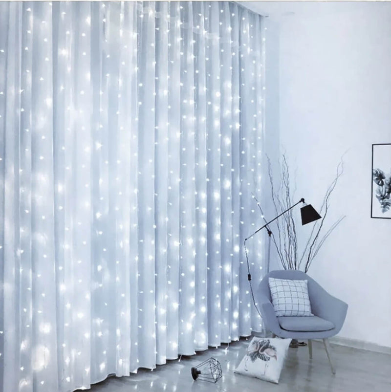 Christmas Lights - Curtain String Lights 3x3 Meter (Cold White)
