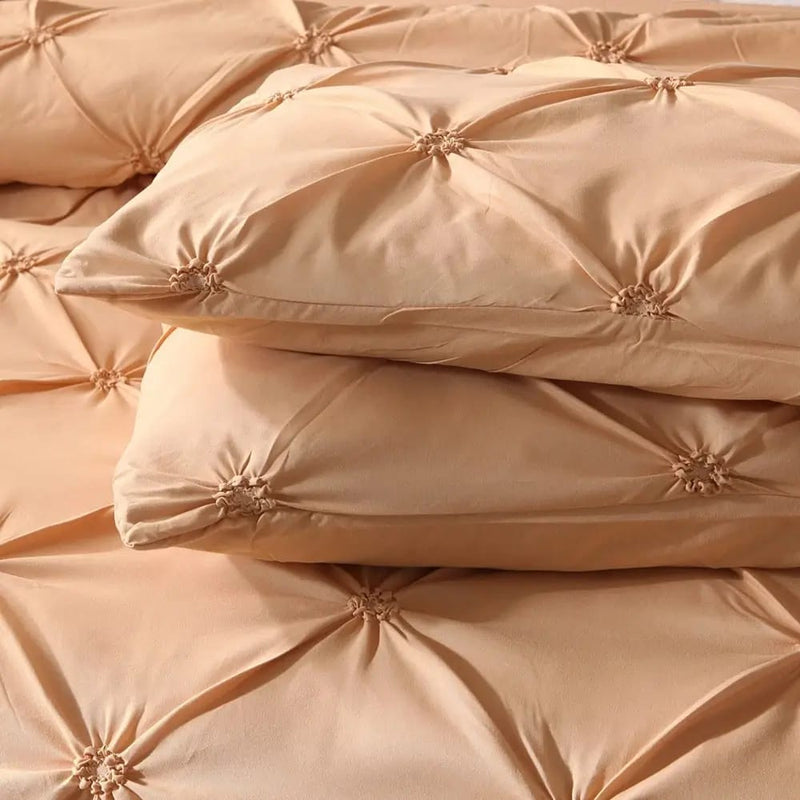 Diamond Pintuck Quilt Cover - Ultra Soft Doona/Duvet Cover Set 2xPillowcases
