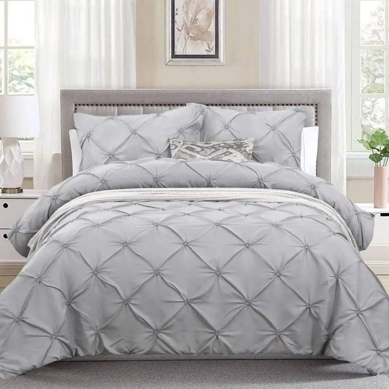 Diamond Pintuck Quilt Cover - Ultra Soft Donna/Duvet Cover Set 2xPillowcases