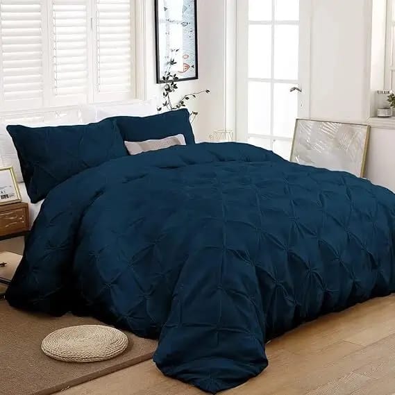 Diamond Pintuck Quilt Cover - Ultra Soft Donna/Duvet Cover Set 2xPillowcases
