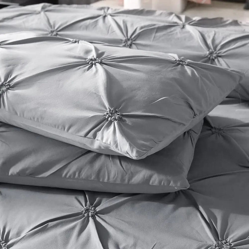 Diamond Pintuck Quilt Cover - Ultra Soft Donna/Duvet Cover Set 2xPillowcases