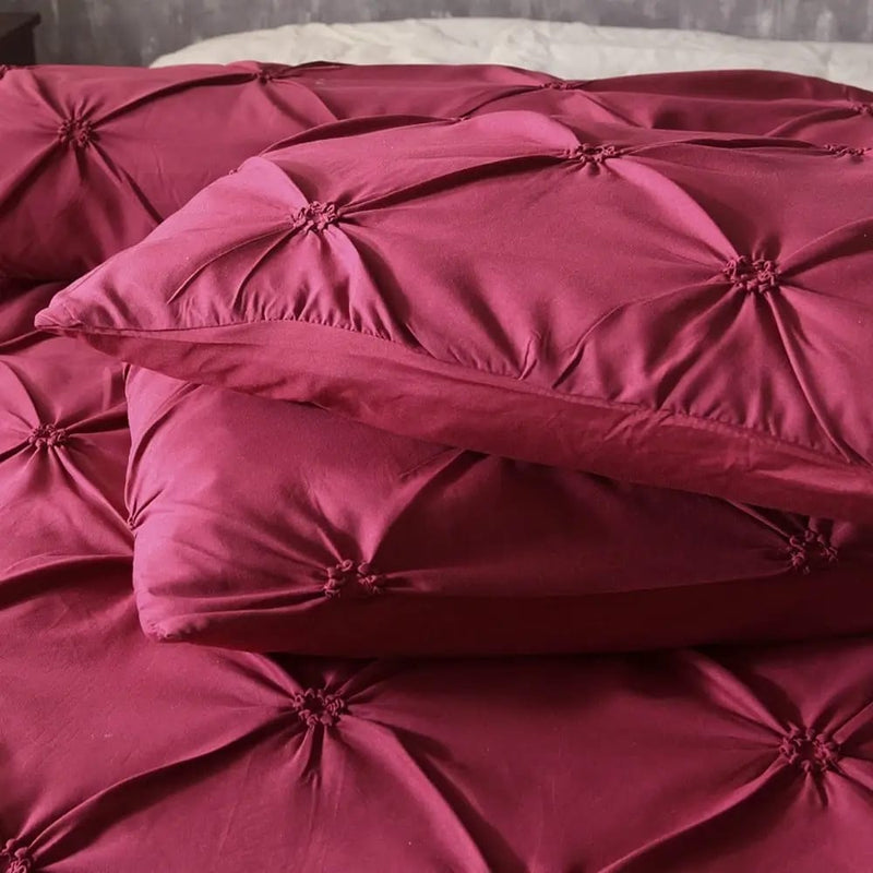 Diamond Pintuck Quilt Cover - Ultra Soft Donna/Duvet Cover Set 2xPillowcases