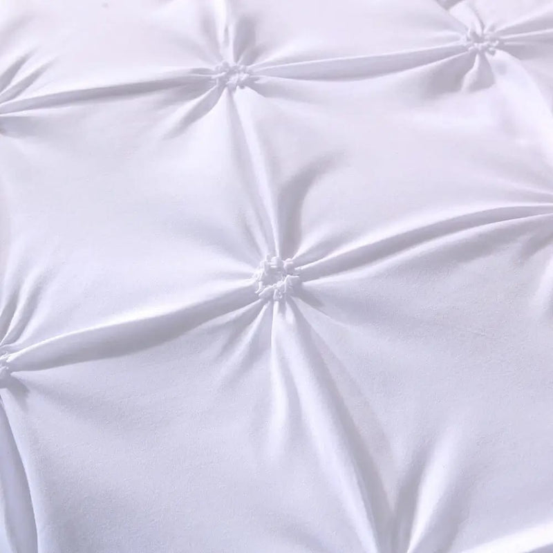 Diamond Pintuck Quilt Cover - Ultra Soft Doona/Duvet Cover Set 2xPillowcases