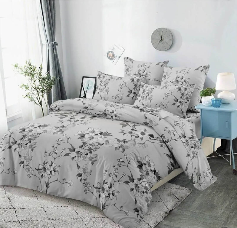 Floral Botanical Quilt Cover - Ultra Soft Donna/Duvet Cover Set 2xPillowcases