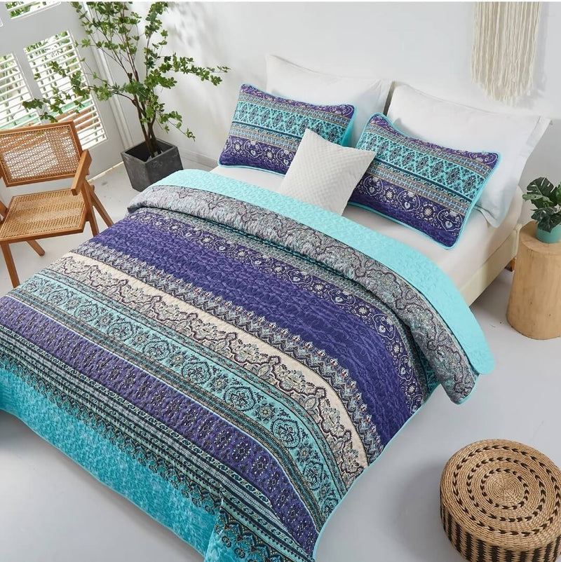 2025 INDIAN Mandala Coverlet Set-Quilted Bedspread Sets (3Pcs)