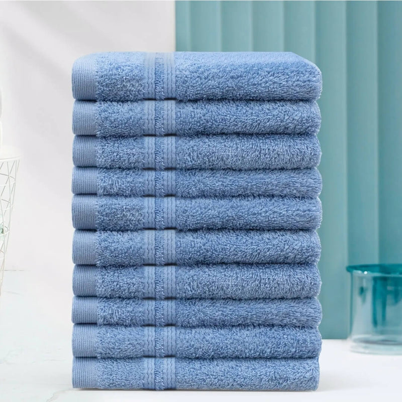 Hand & Face Towel - 100% Cotton 450GSM Towel 30x30CM - Blue