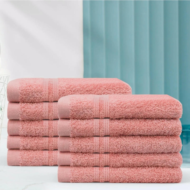 Hand & Face Towel - 100% Cotton 450GSM Towel 30x30CM - Pink