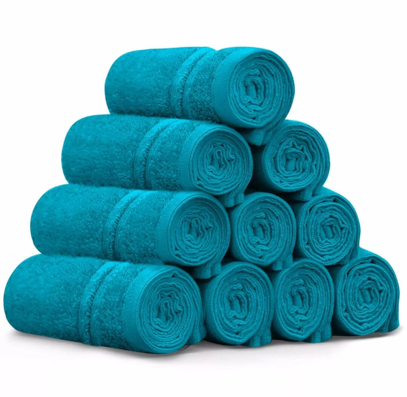 Hand & Face Towel - 100% Cotton 450GSM Towel 30x30CM - Teal