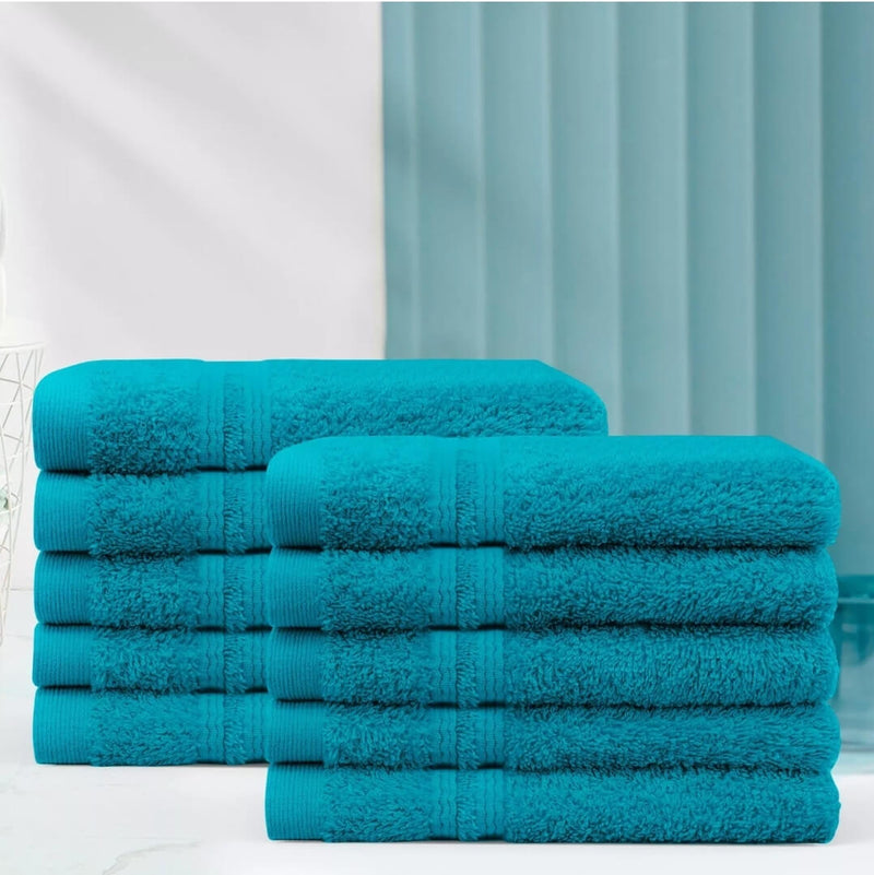 Hand & Face Towel - 100% Cotton 450GSM Towel 30x30CM - Teal