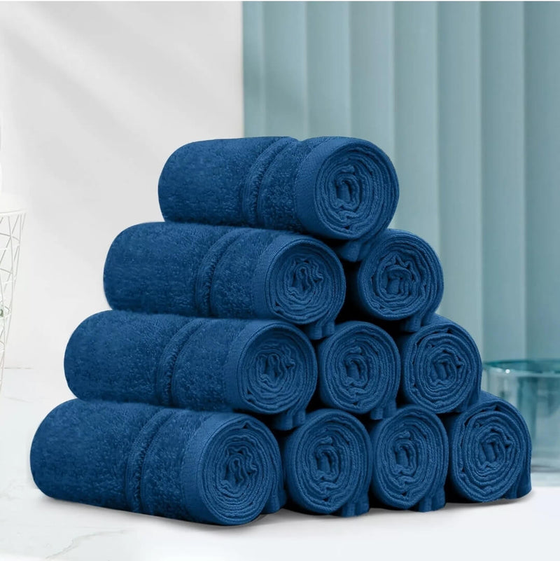 Hand & Face Towel - 100% Cotton 450GSM Towel 30x30CM - Navy