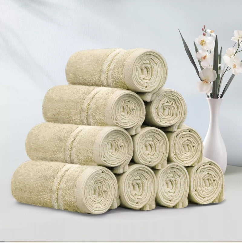 Hand & Face Towel - 100% Cotton 450GSM Towel 30x30CM - Beige