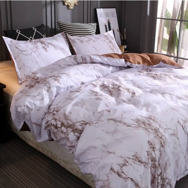 Marble Style Quilt Cover - Ultra Soft Donna/Duvet Cover Set 2xPillowcases