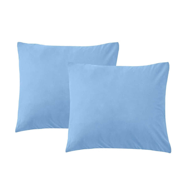 100% Luxury Cotton Pillow Cases - Sky Blue (2Pcs)