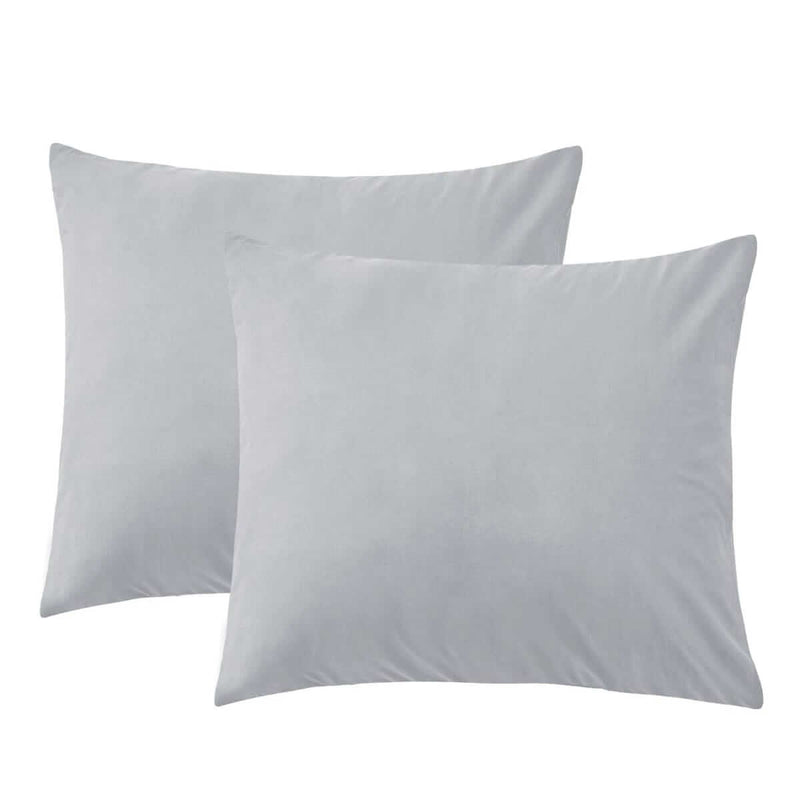 100% Luxury Cotton Pillow Cases - Grey (2Pcs)