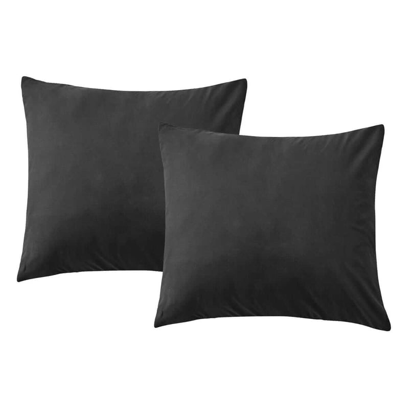 100% Luxury Cotton Pillow Cases - Black (2Pcs)
