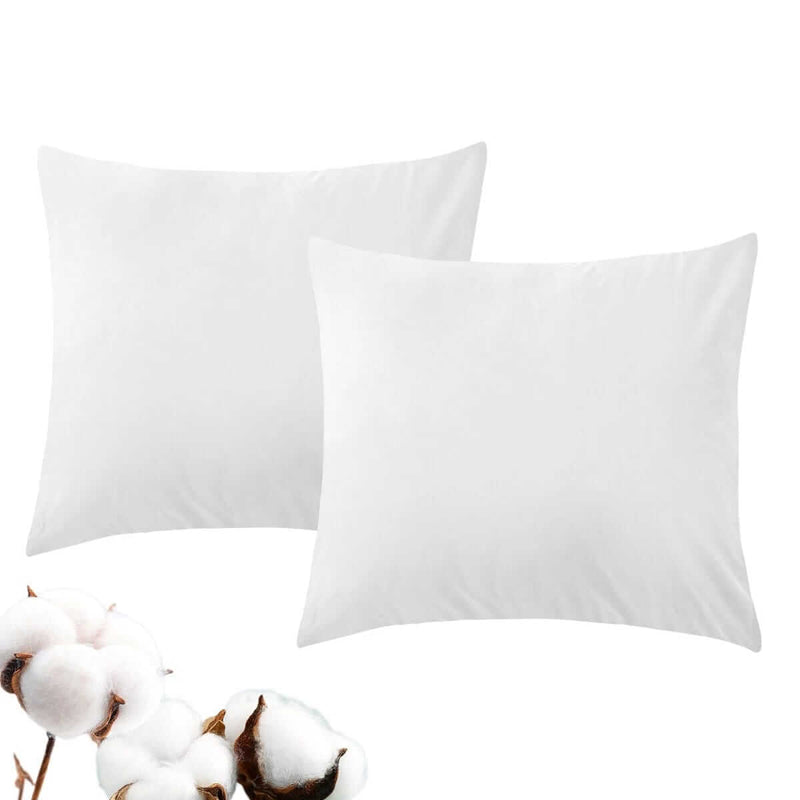100% Luxury Cotton Pillow Cases - White (2Pcs)