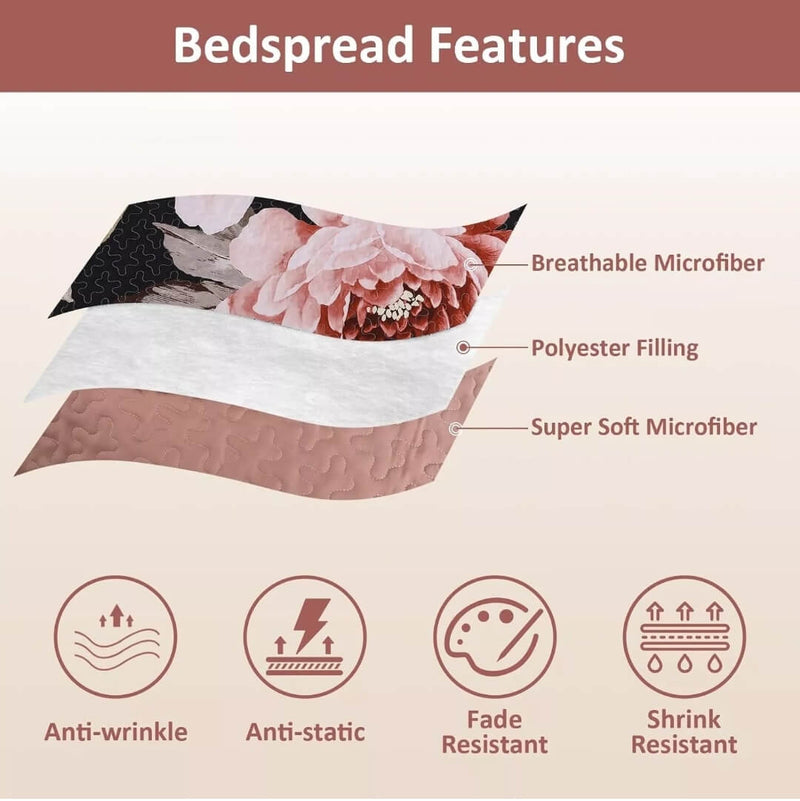 2025 Royal Elegance Quilted Bedspread Set - Coverlet Sets (3Pcs)