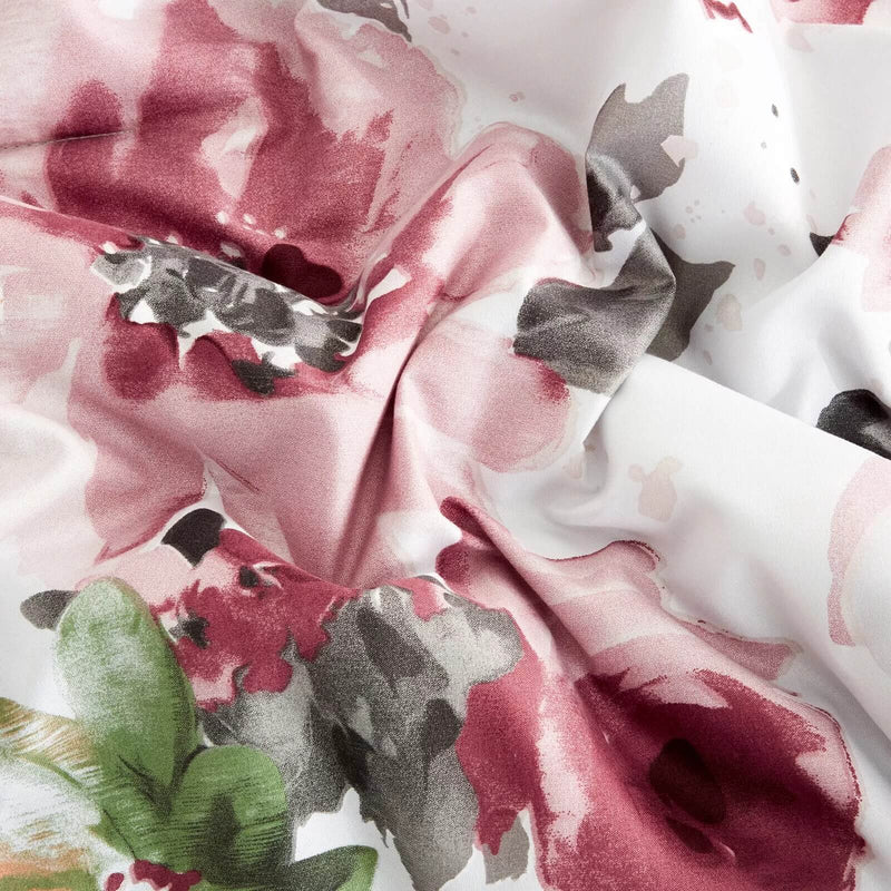Pink Roses Comforter Set-Quilt Set (3Pcs)