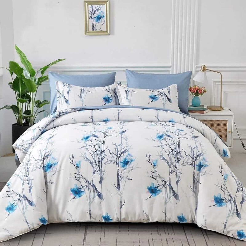 Mist Blue Quilt Cover - Ultra Soft Donna/Duvet Cover Set 2xPillowcases