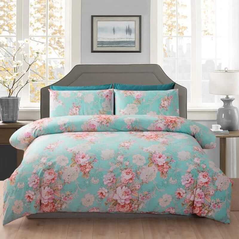 100% Pure Cotton Printed Quilt Cover-Ultra Soft Duvet Cover Set 2xPillowcases