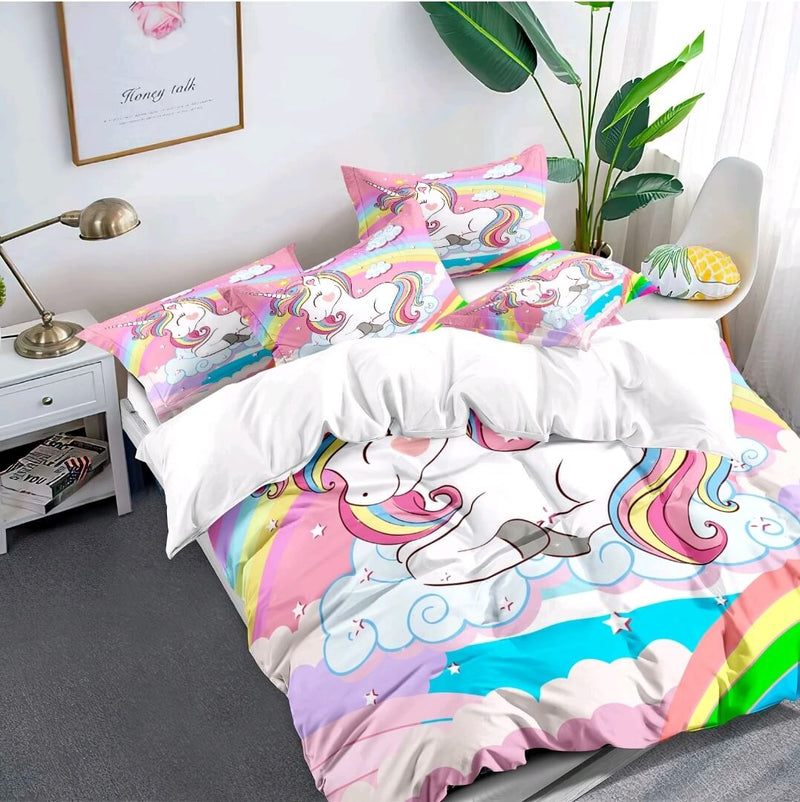 2025 Unicorn Quilt Cover - Ultra Soft Doona/Duvet Cover Set 2xPillowcases