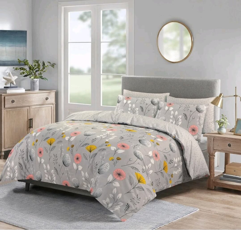 100% Pure Cotton Printed Quilt Cover-Ultra Soft Duvet Cover Set 2xPillowcases