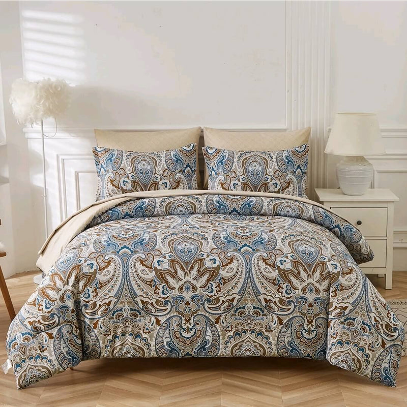 2025 Paisley Quilt Cover - Ultra Soft Doona/Duvet Cover Set 2xPillowcases