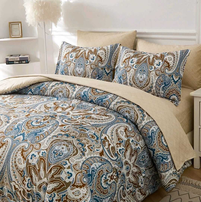 2025 Paisley Quilt Cover - Ultra Soft Doona/Duvet Cover Set 2xPillowcases
