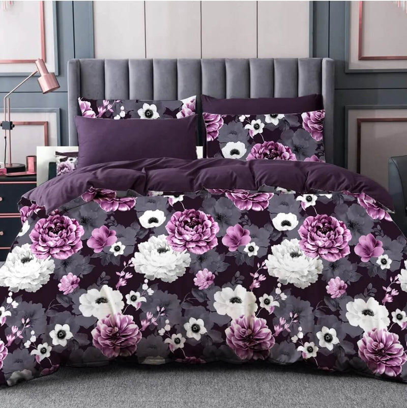 Lavender Floral Quilt Cover - Ultra Soft Donna/Duvet Cover Set 2xPillowcases