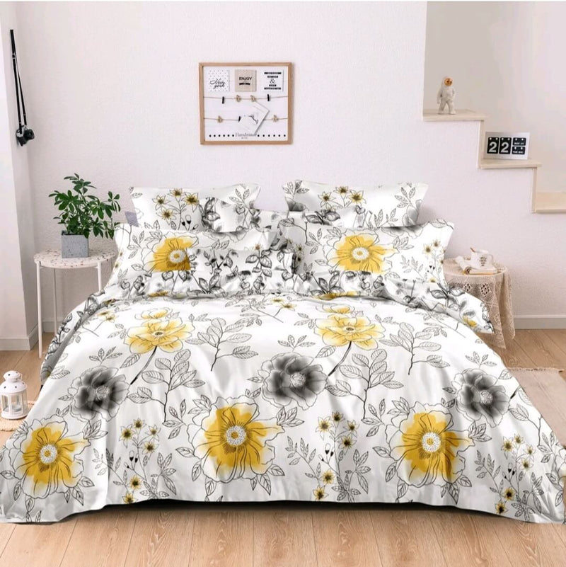Flower Print Quilt Cover - Ultra Soft Donna/Duvet Cover Set 2xPillowcases