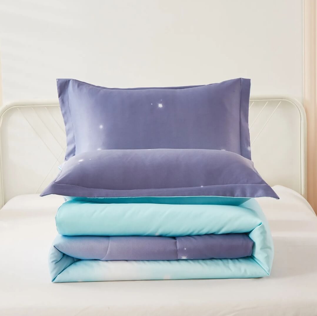 Sky Blue Comforter SetQuilt Set (3Pcs) The Bed Linen
