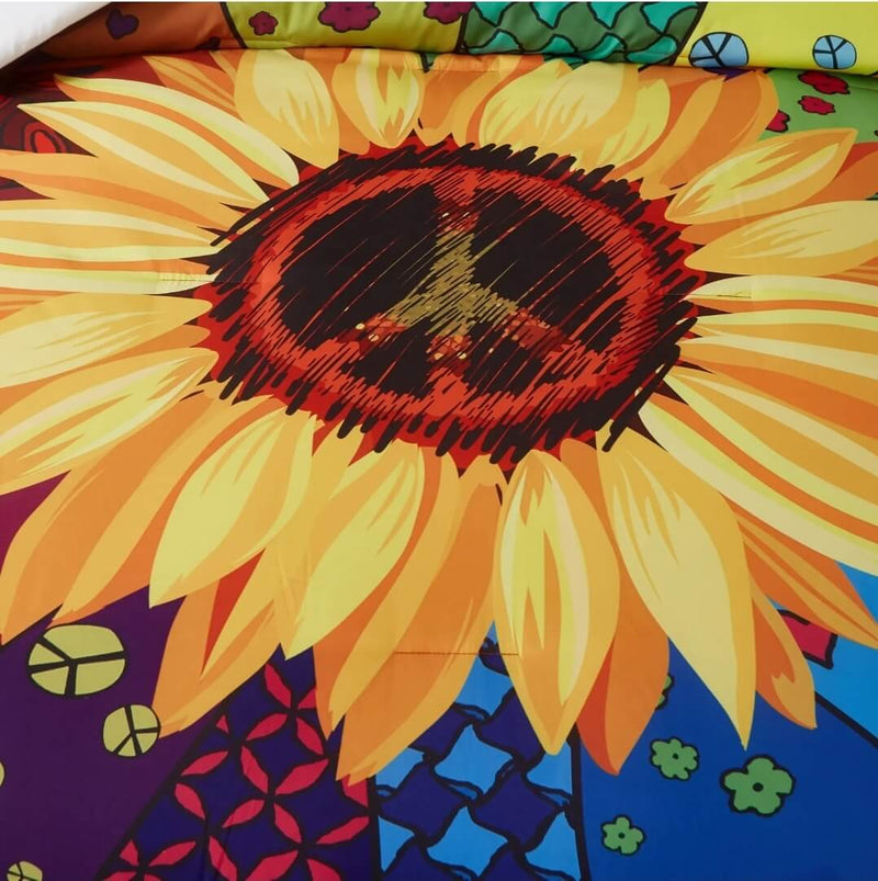Sunflower Colorful Comforter Set-Quilt Set (3Pcs)