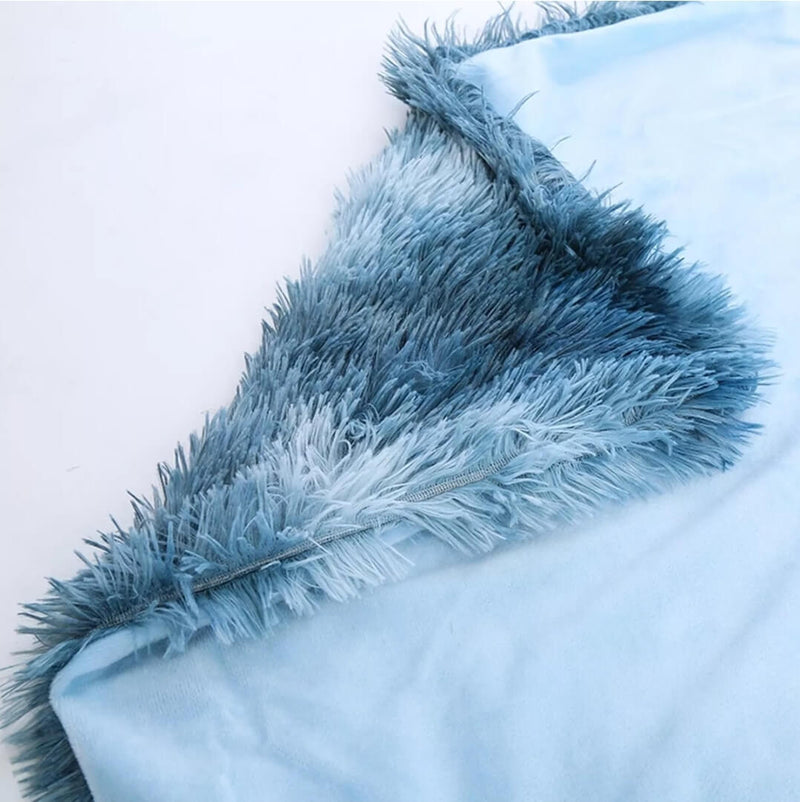 Soft Warm Fleece Blanket - Cuddly Plush Sofa Throw (Blueish2)