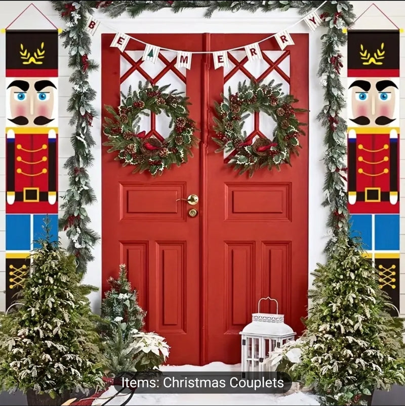 Nutcracker Banner Sign-Oxford Cloth Home Decoration, Outdoor Wall Hanging (Nutcracker Soldier)