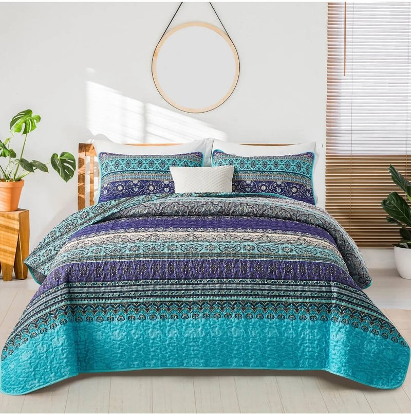 2025 INDIAN Mandala Coverlet Set-Quilted Bedspread Sets (3Pcs)