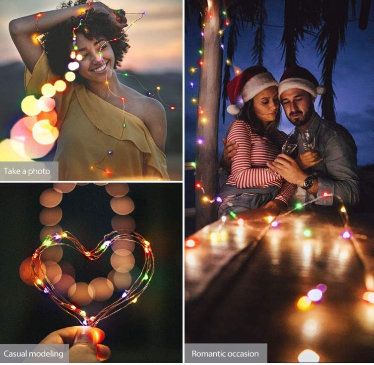 Christmas Lights - XMAS Solar Fairy String Lights 100/200 LED Outdoor Lights (Multicolor)