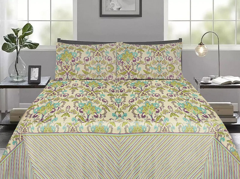 Colored Sheet-Flat Printed Bed Sheet set