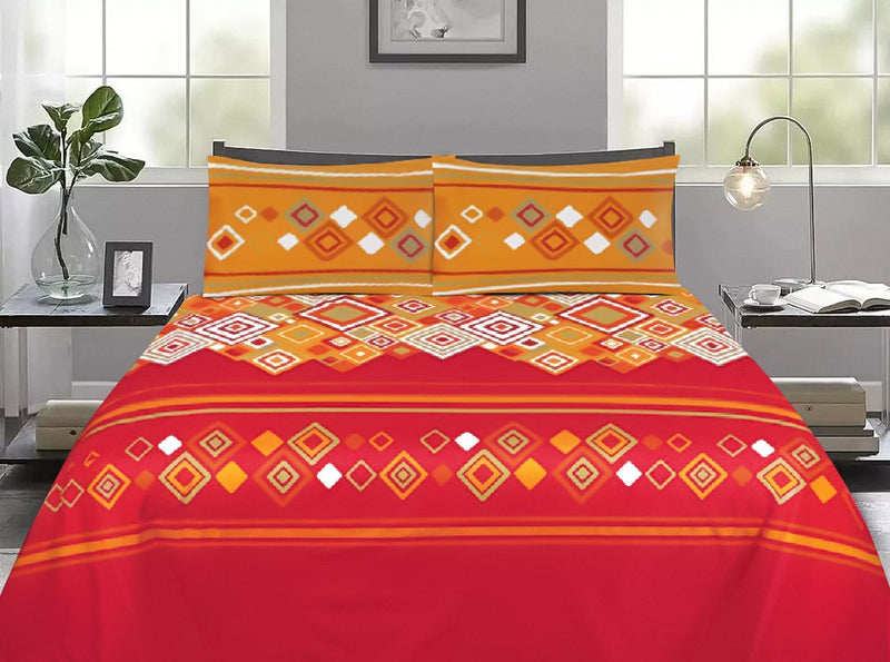 Colored Sheet-Flat Printed Bed Sheet set