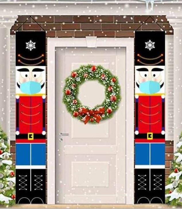 Nutcracker Banner Sign-Oxford Cloth Home Decoration, Outdoor Wall Hanging (Nutcracker Soldier Masked)