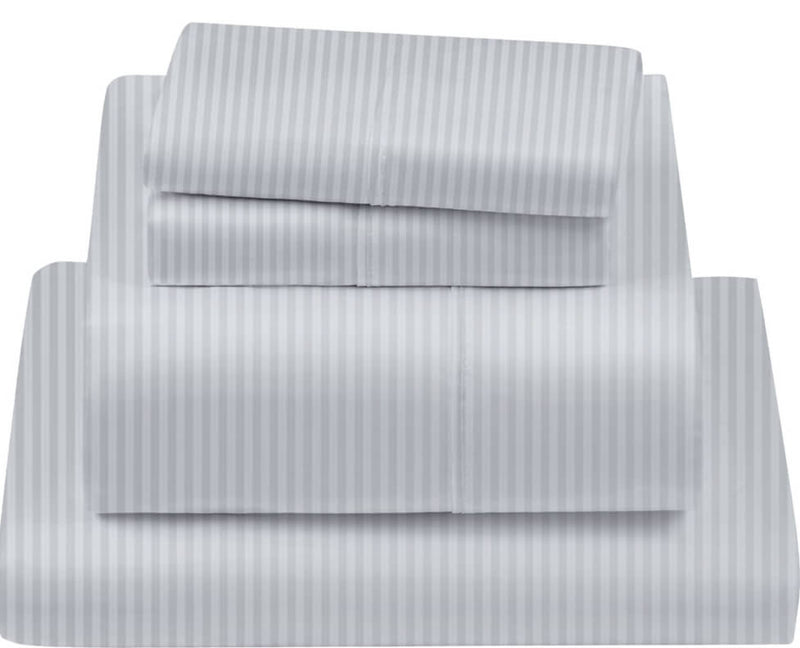 100% Soft Cotton 1200TC Deep Fitted Bed Sheet Set-2 Pillowcases Queen/King (Snow White)
